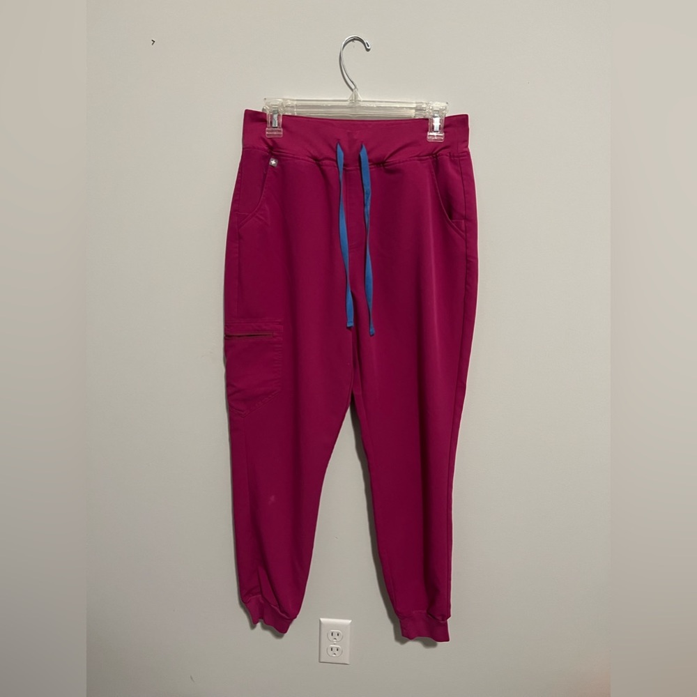 FIGS HIGH WAISTED ZAMORA, RASPBERRY MEDIUM